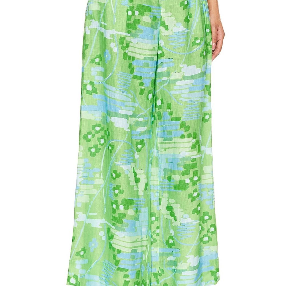 Green Patterned Women's Pants